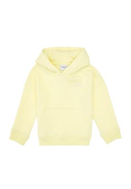 Kız Çocuk Sarı Kapüşonlu Şardonlu Basic Sweatshirt - 50314304016