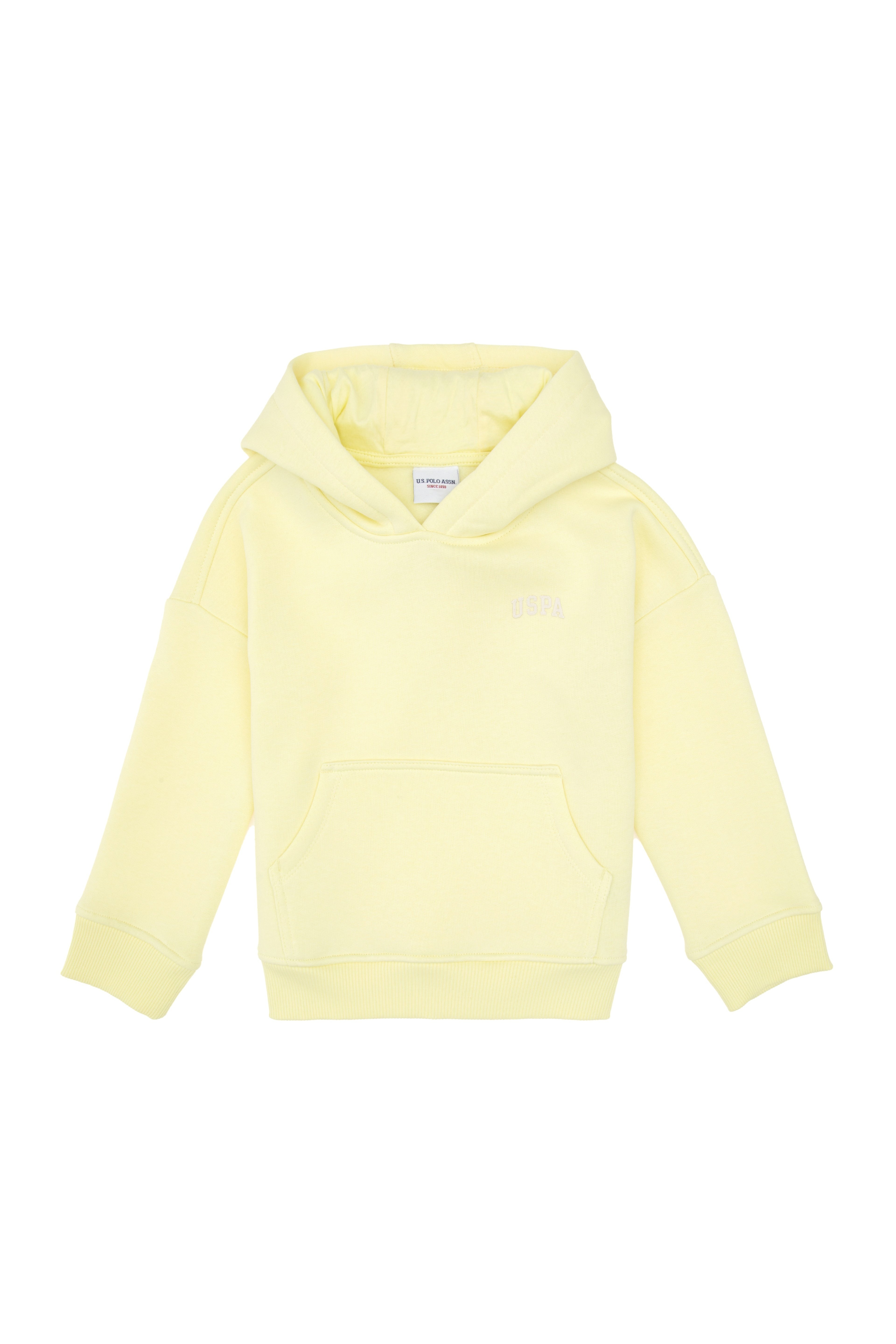 Kız Çocuk Sarı Kapüşonlu Şardonlu Basic Sweatshirt - Image 4