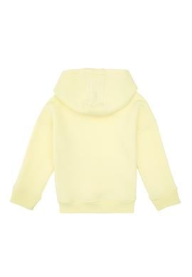 Kız Çocuk Sarı Kapüşonlu Şardonlu Basic Sweatshirt - 50314304016
