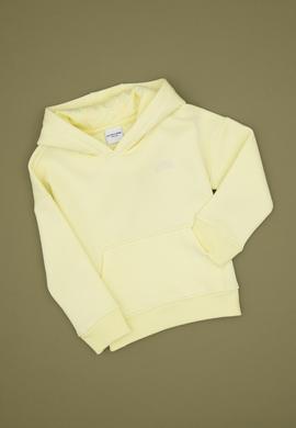 Kız Çocuk Sarı Kapüşonlu Şardonlu Basic Sweatshirt - 50314304016