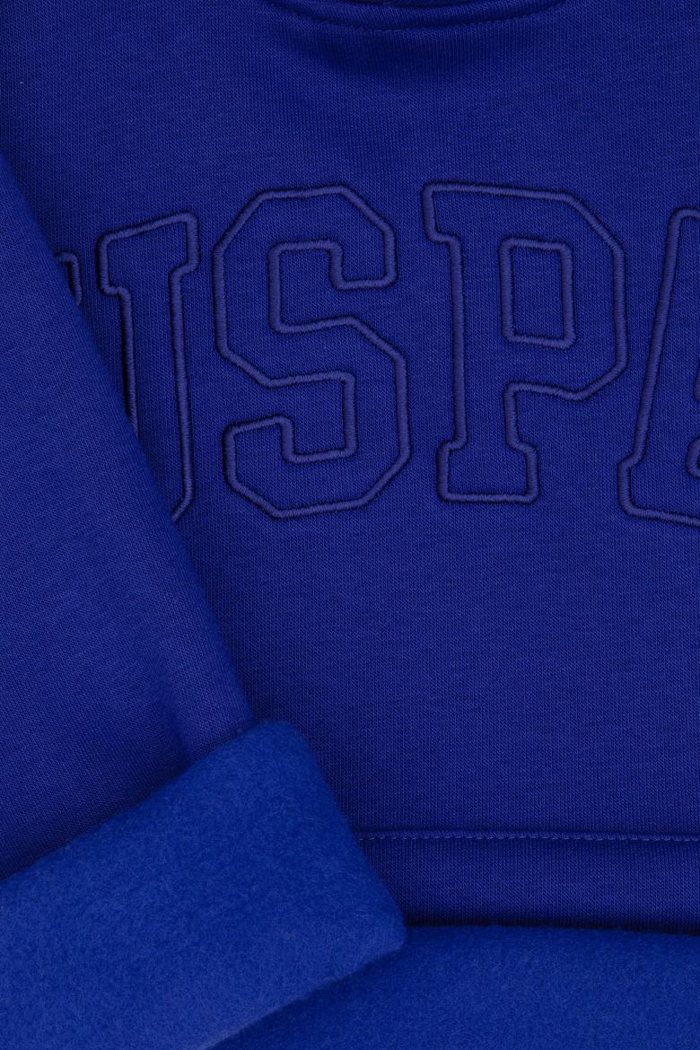 Kız Çocuk Mor Basic Kapüşonlu Şardonlu Basic Sweatshirt - 50314311021