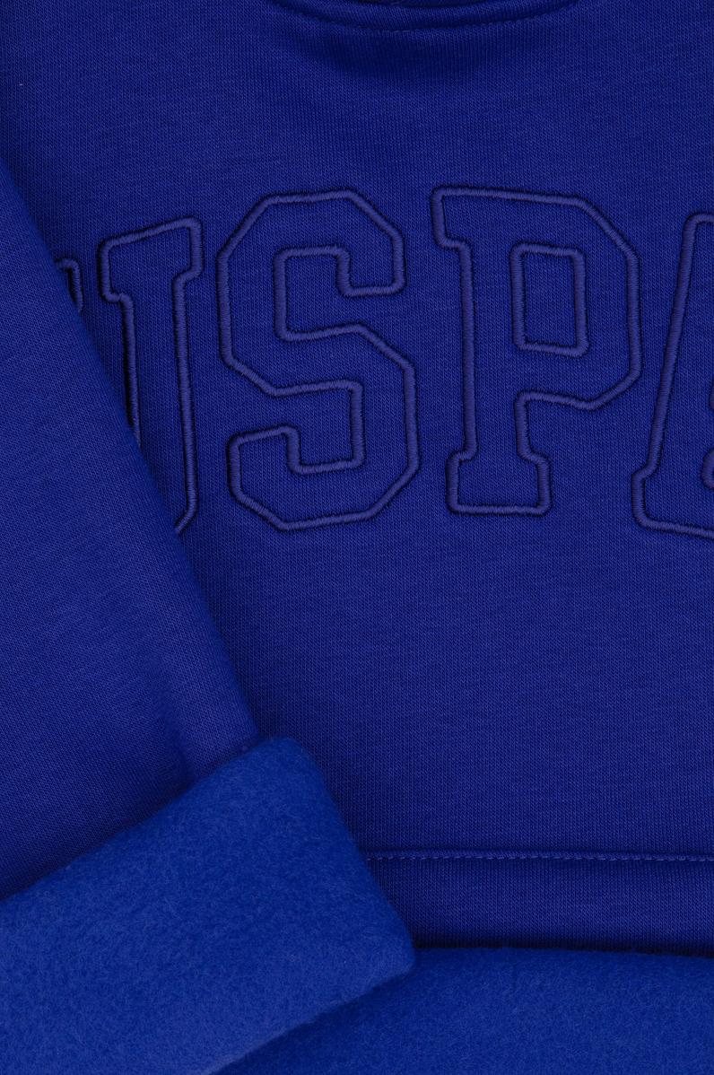 Kız Çocuk Mor Basic Kapüşonlu Şardonlu Basic Sweatshirt