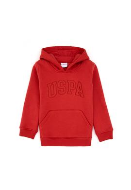 Kız Çocuk Kiremit Kapüşonlu Şardonlu Basic Sweatshirt - 50314311089