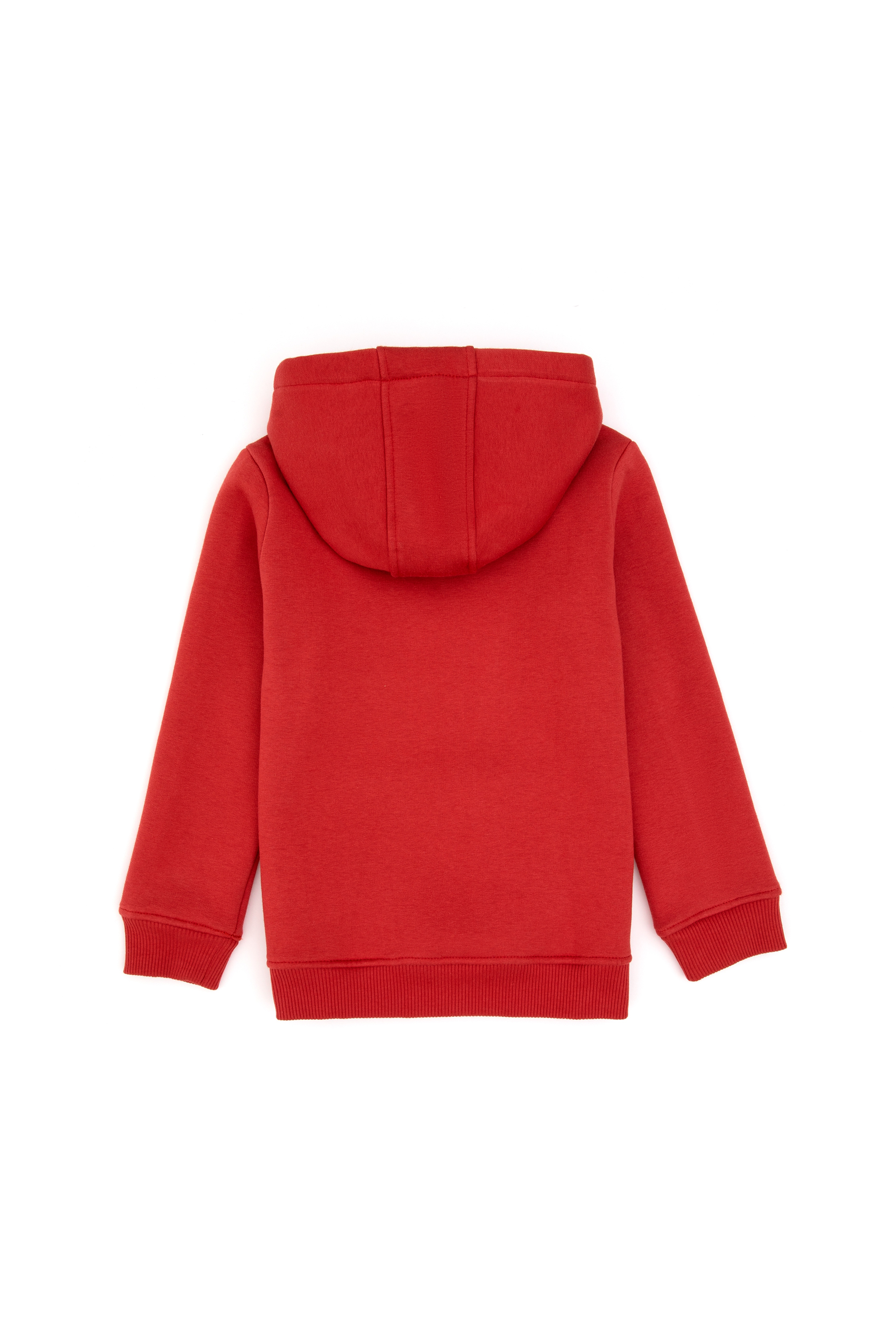 Kız Çocuk Kiremit Kapüşonlu Şardonlu Basic Sweatshirt