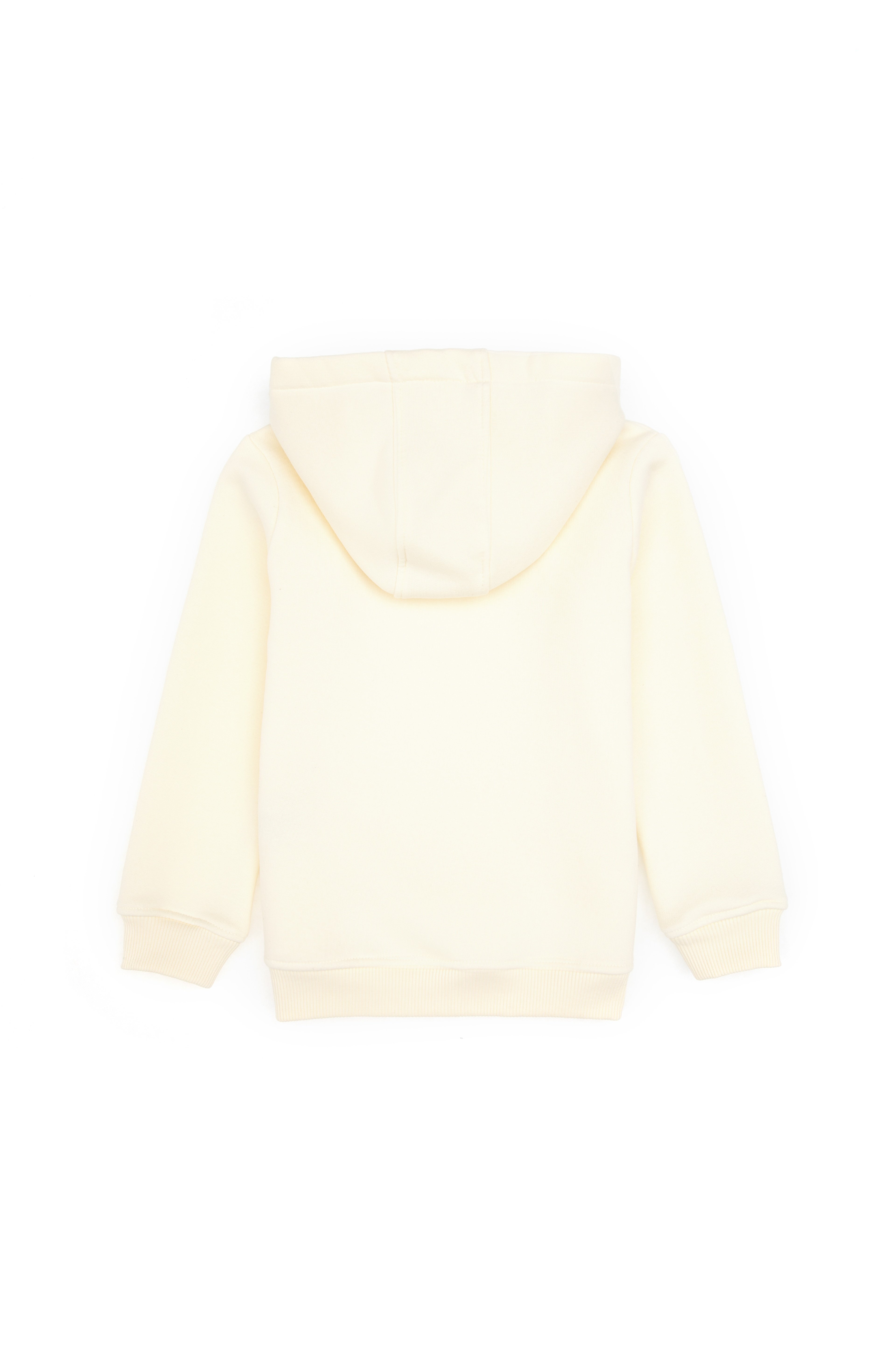 Kız Çocuk Krem Payet İşlemeli Şardonlu Kapüşonlu Basic Sweatshirt - Image 5