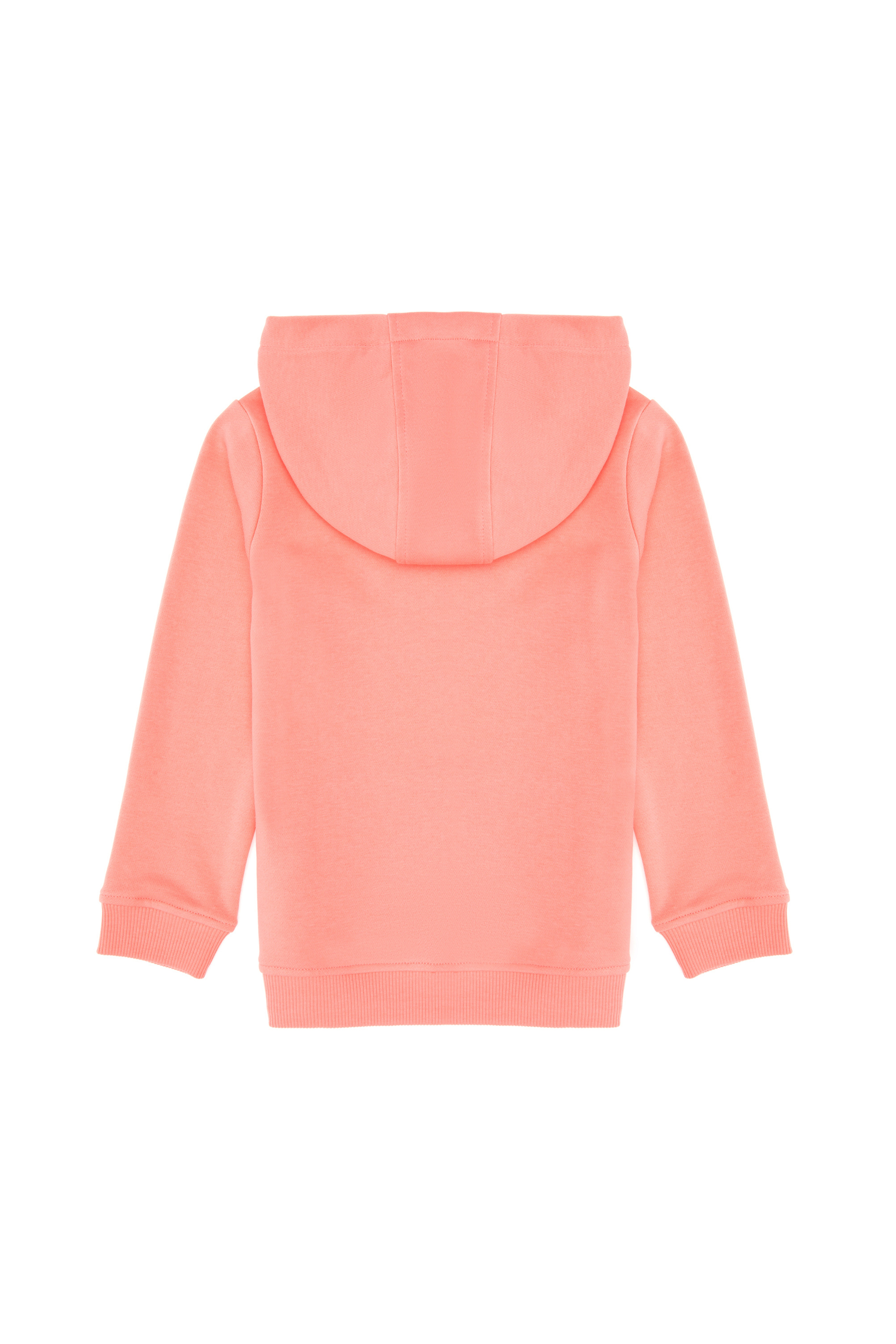 Kız Çocuk Neon Pembe Payet İşlemeli Kapüşonlu Basic Sweatshirt