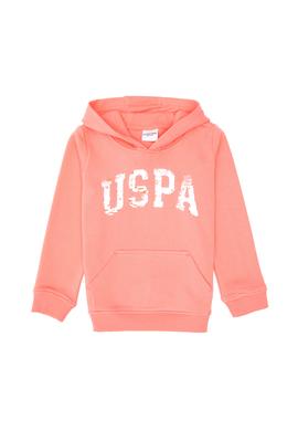 Kız Çocuk Neon Pembe Payet İşlemeli Kapüşonlu Basic Sweatshirt - 50314312022