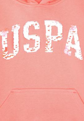 Kız Çocuk Neon Pembe Payet İşlemeli Kapüşonlu Basic Sweatshirt - 50314312022