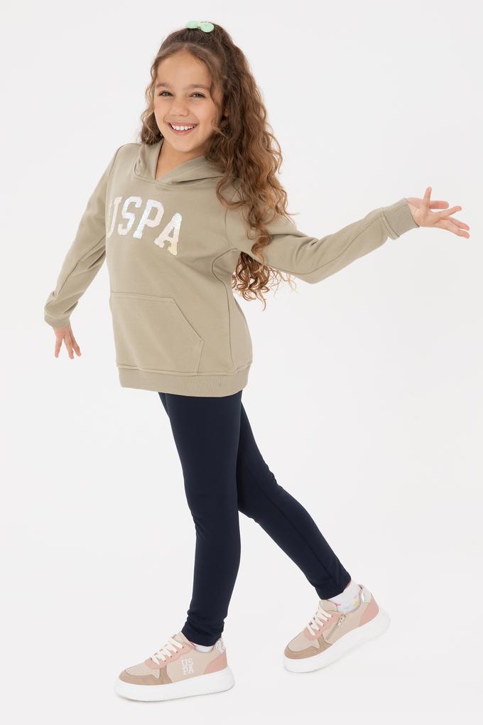 Kız Çocuk Lacivert Scuba Kumaş Şardonlu Tayt