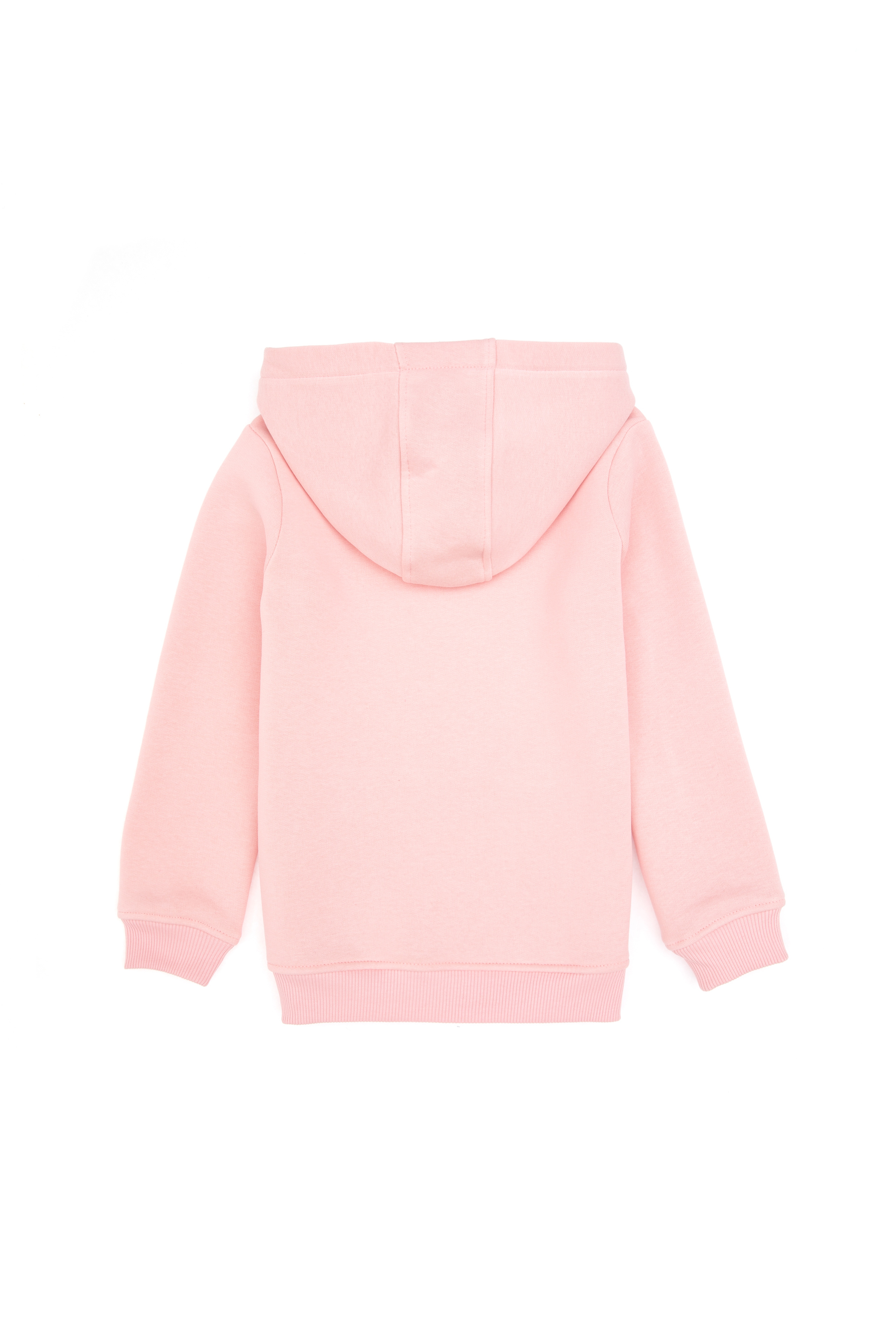 Kız Çocuk Toz Pembe Payet İşlemeli Şardonlu Kapüşonlu Basic Sweatshirt