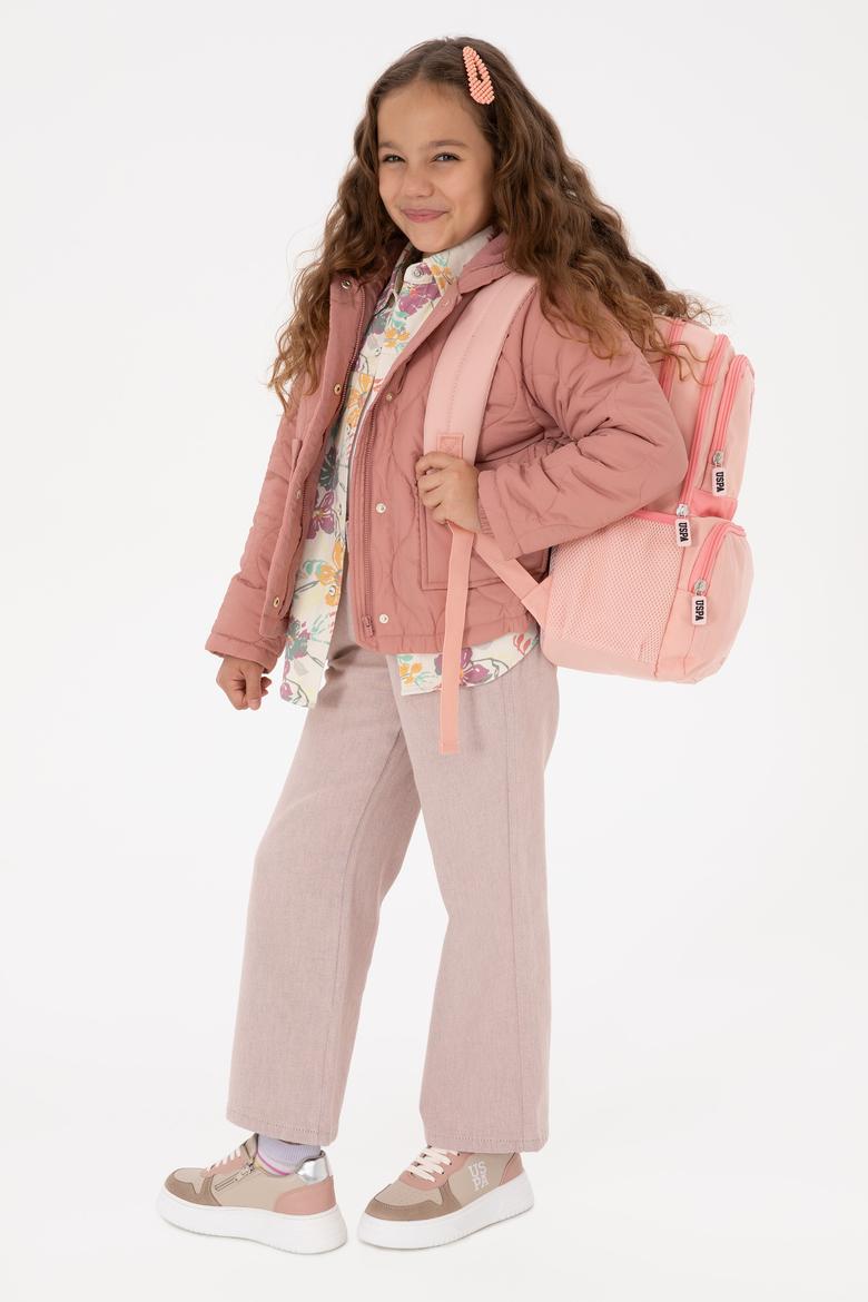 Kız Çocuk Orkide Kapitone İçi Polar Kapüşonlu Mont - 50313055002