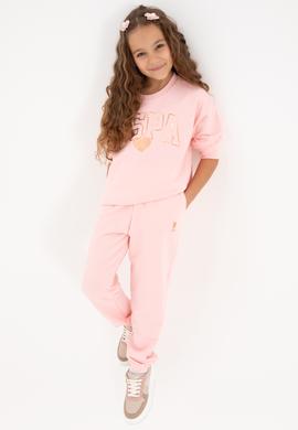 Kız Çocuk Açık Pembe Parlak Baskılı Eşofman Takımı - 50318935012