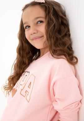 Kız Çocuk Açık Pembe Parlak Baskılı Eşofman Takımı - 50318935012