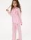 Kız Çocuk Fuşya Çizgili Pijama Takımı