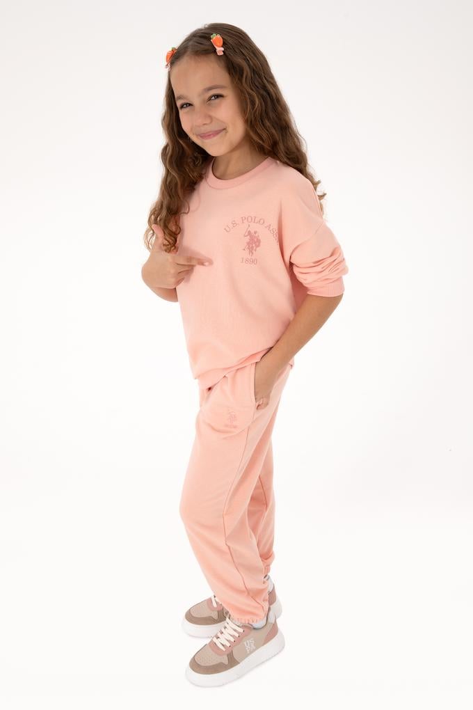 Kız Çocuk Somon Eşofman Takımı