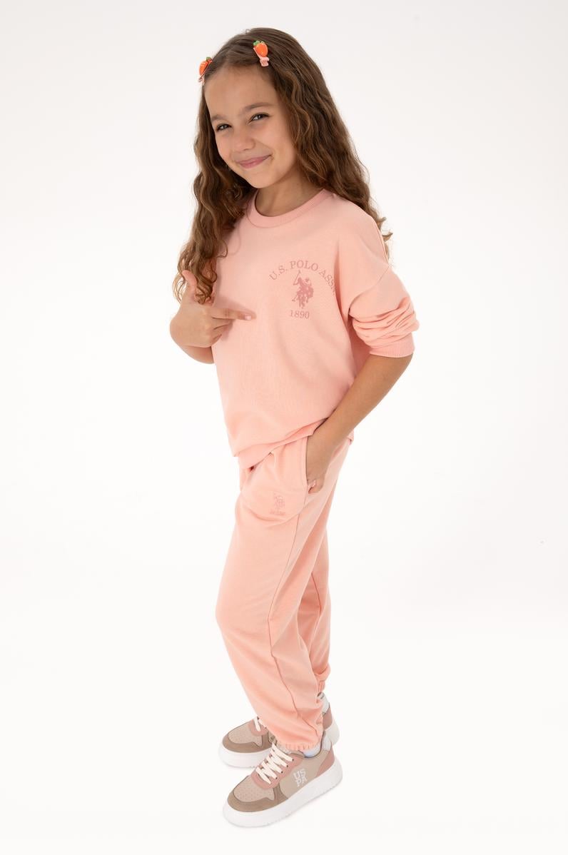 Kız Çocuk Somon Eşofman Takımı