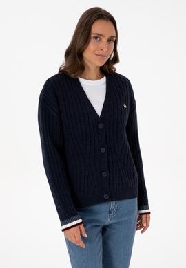 Kadın Lacivert Triko Hırka - 50310022020