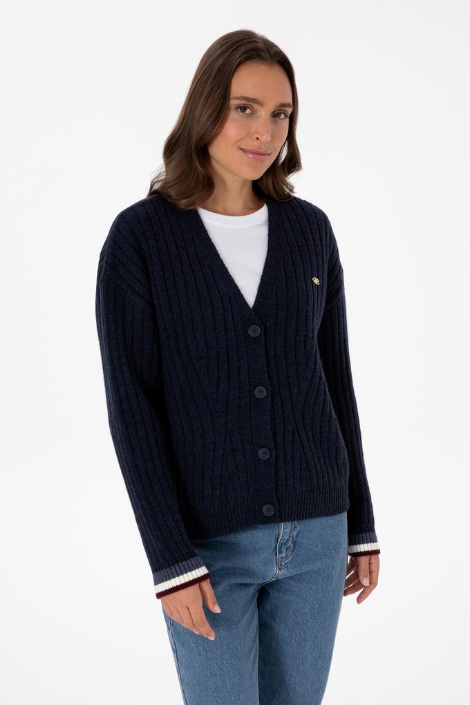 Kadın Lacivert Triko Hırka