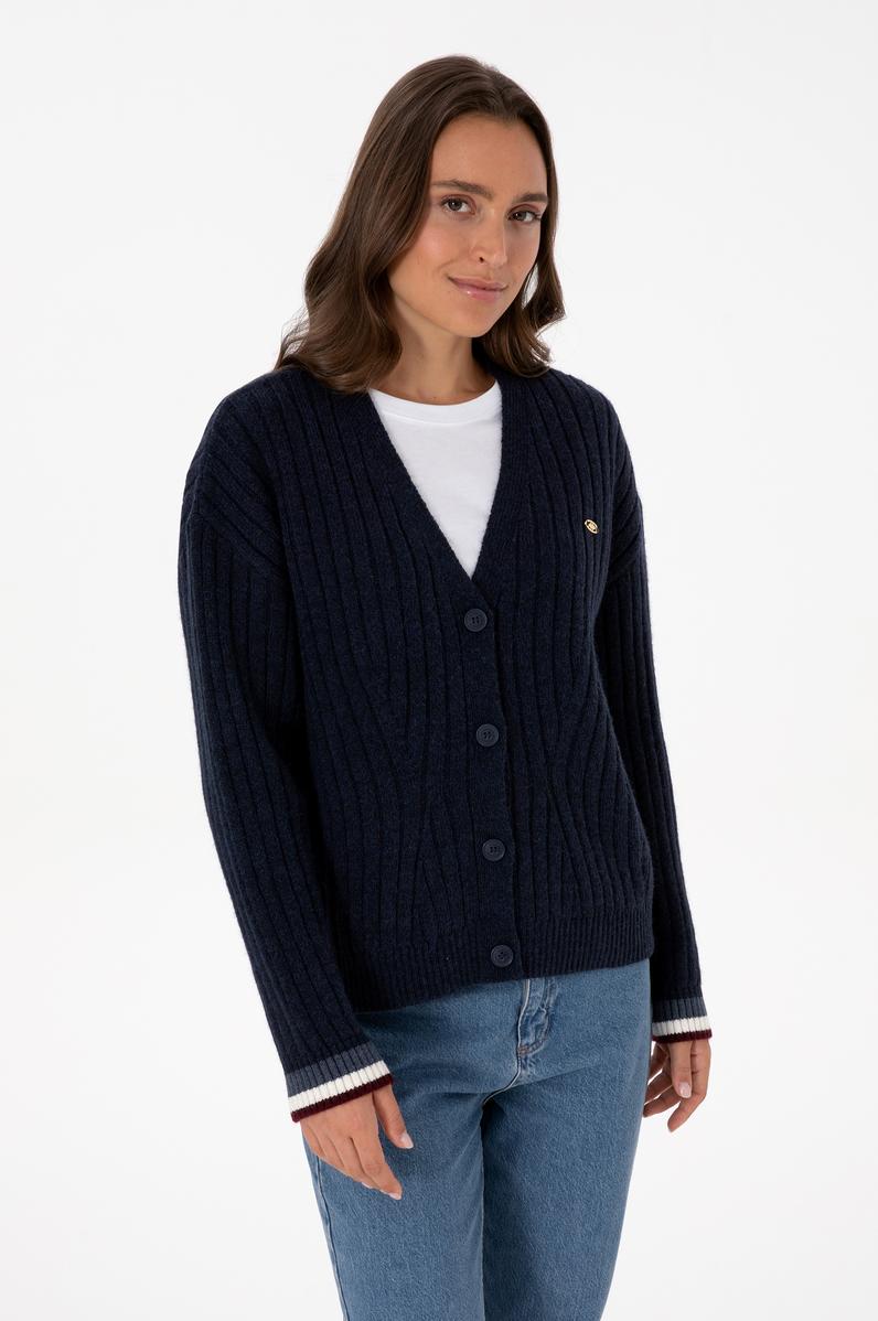 Kadın Lacivert Triko Hırka