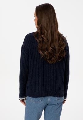 Kadın Lacivert Triko Hırka - 50310022020