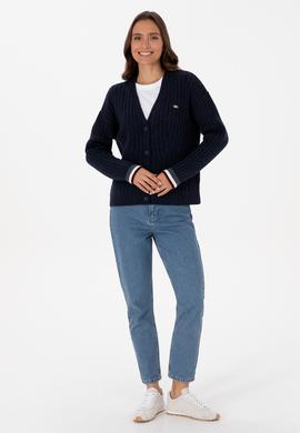 Kadın Lacivert Triko Hırka - 50310022020