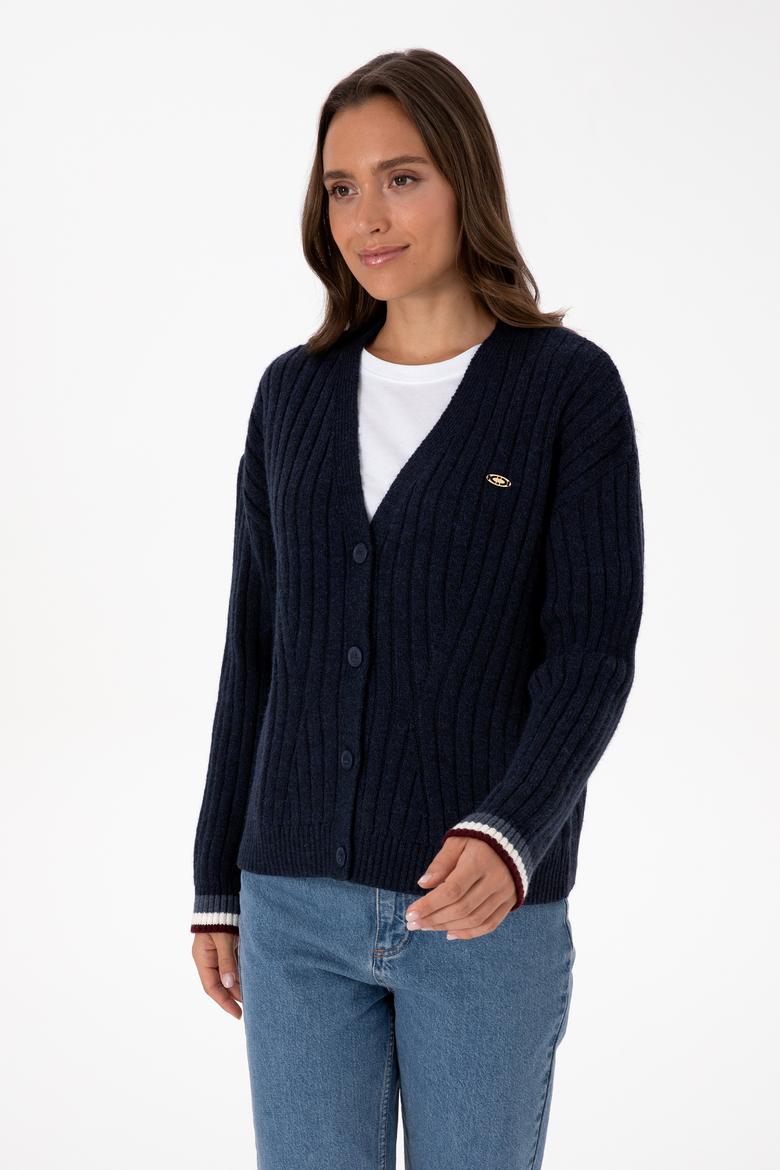 Kadın Lacivert Triko Hırka - 50310022020