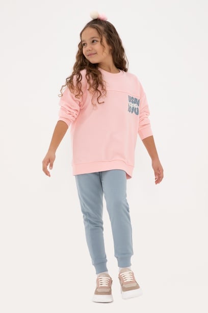 Kız Çocuk Açık Pembe Eşofman Takımı
