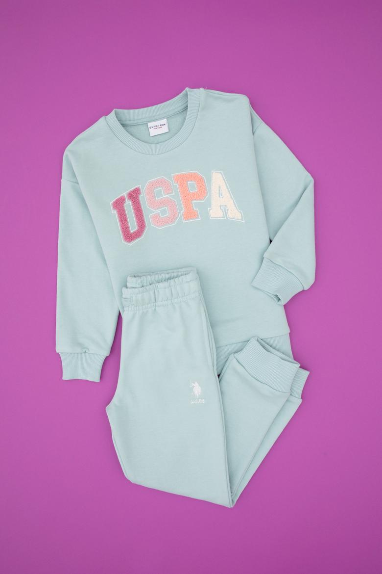 Kız Çocuk Su Yeşili Eşofman Takımı - 50318952014