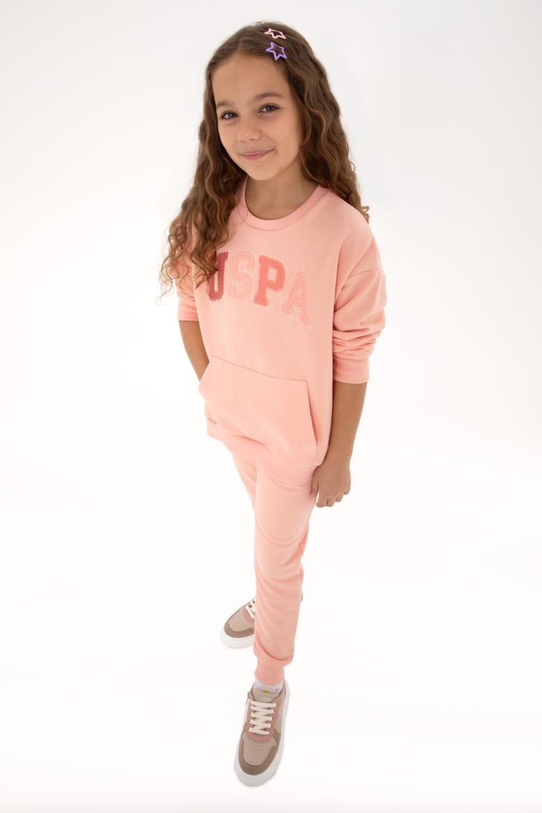 Kız Çocuk Somon Eşofman Takımı