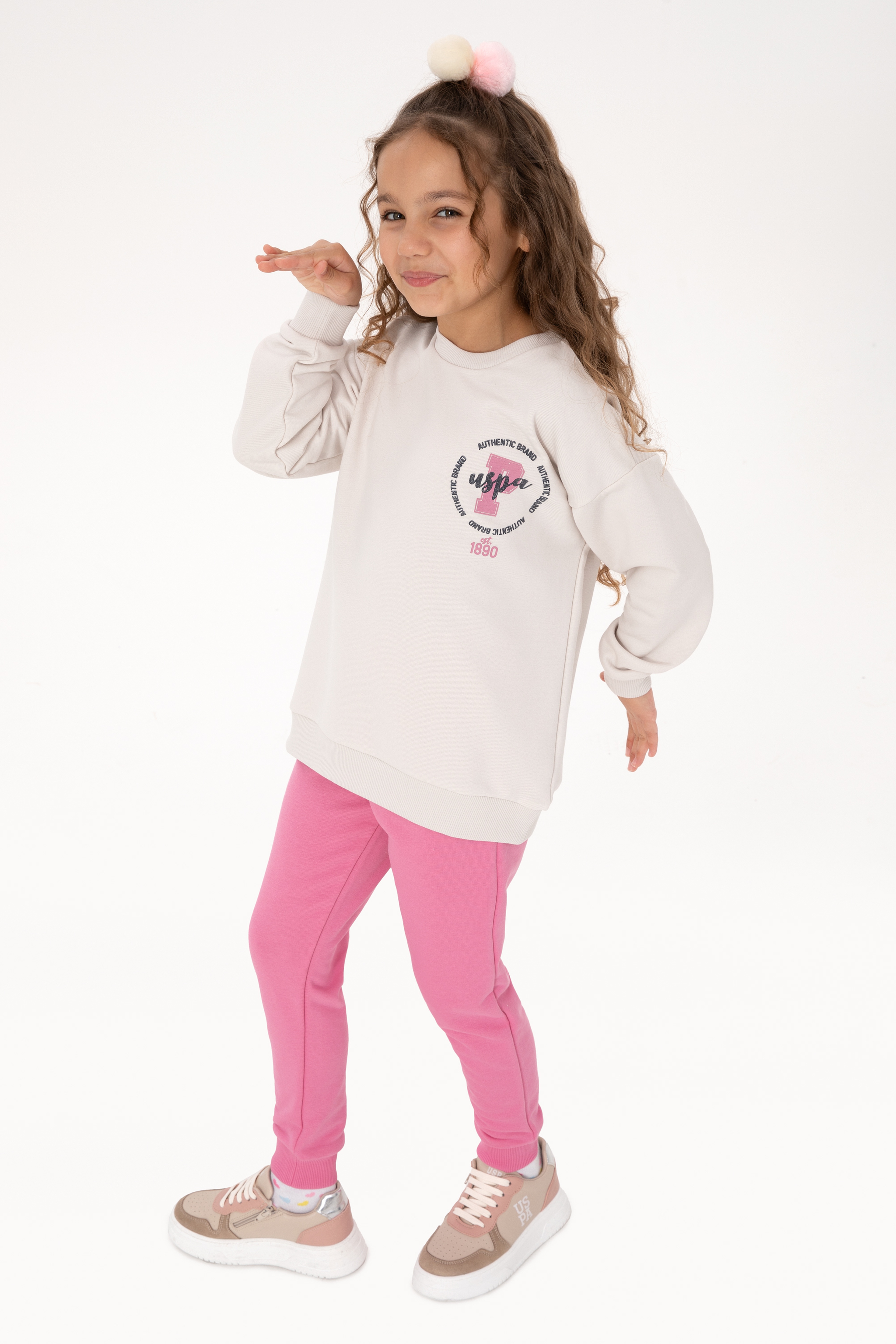 Kız Çocuk Pembe Eşofman Takımı - Image 1