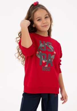 Kız Çocuk Kırmızı Yılbaşı Temalı Eşofman Takımı - 50318963004