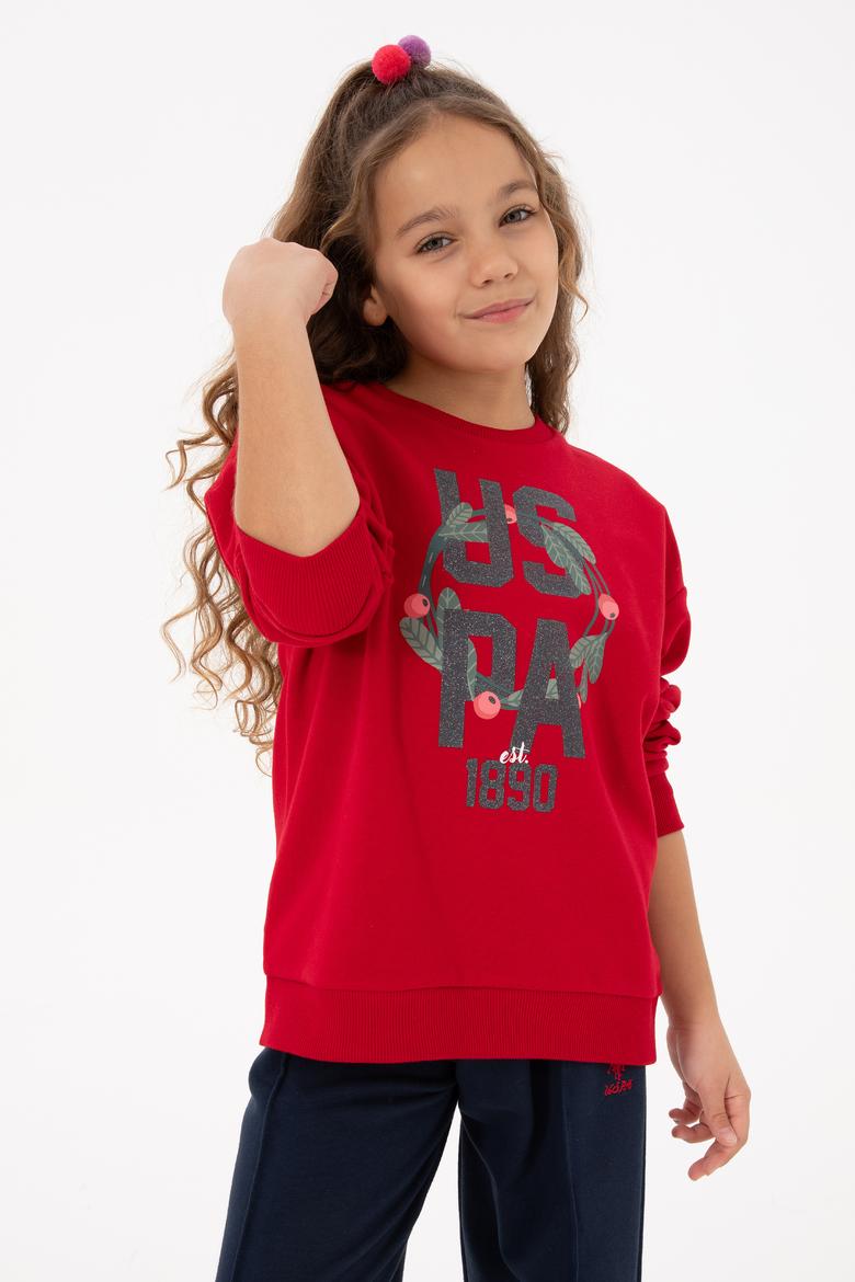 Kız Çocuk Kırmızı Yılbaşı Temalı Eşofman Takımı - 50318963004