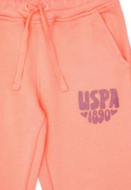 Kız Çocuk Neon Pembe Simli Baskı Detaylı Jogger Eşofman Altı - 50316849034