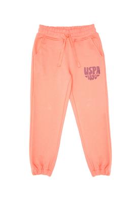 Kız Çocuk Neon Pembe Simli Baskı Detaylı Jogger Eşofman Altı - 50316849034