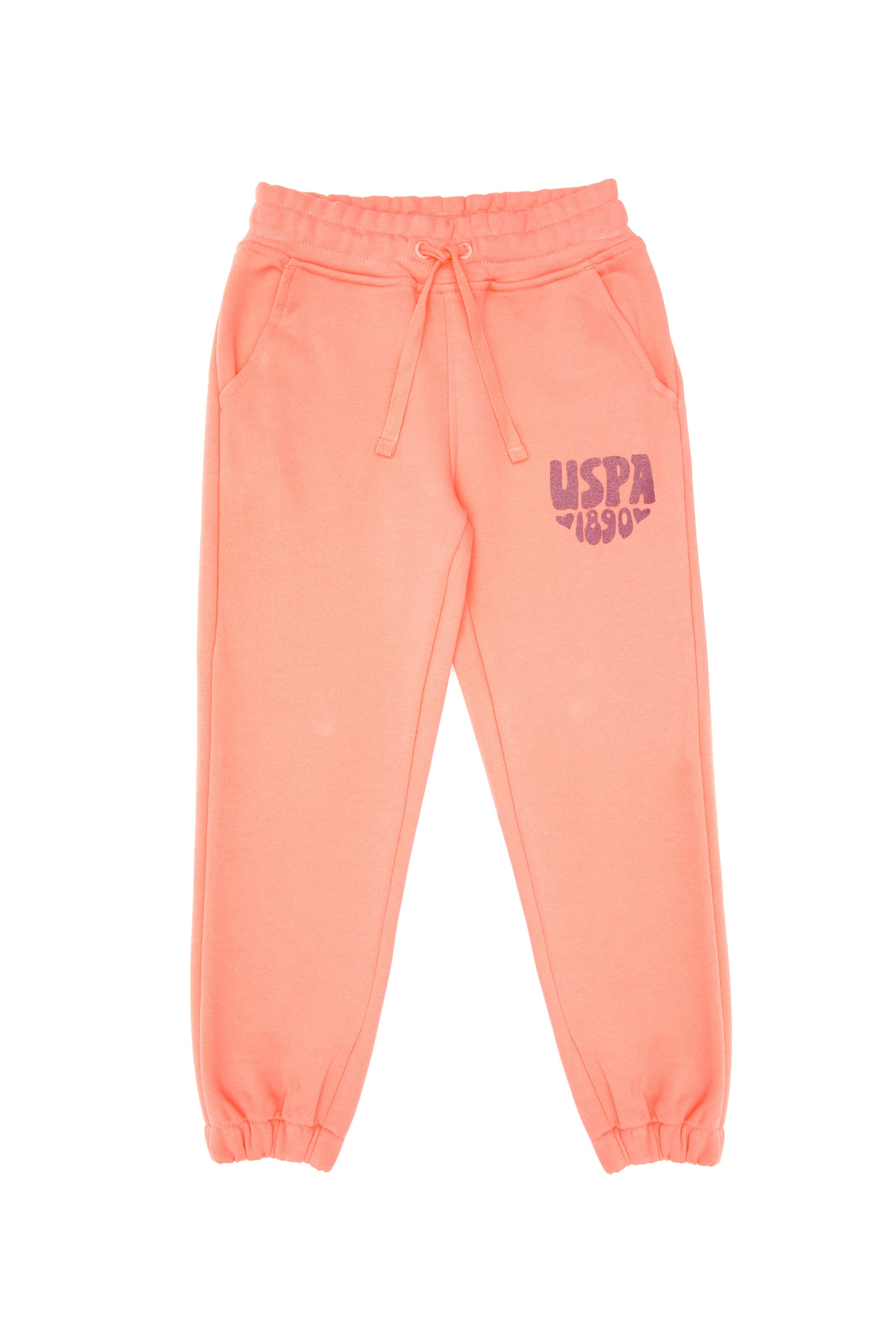 Kız Çocuk Neon Pembe Simli Baskı Detaylı Jogger Eşofman Altı - Image 4