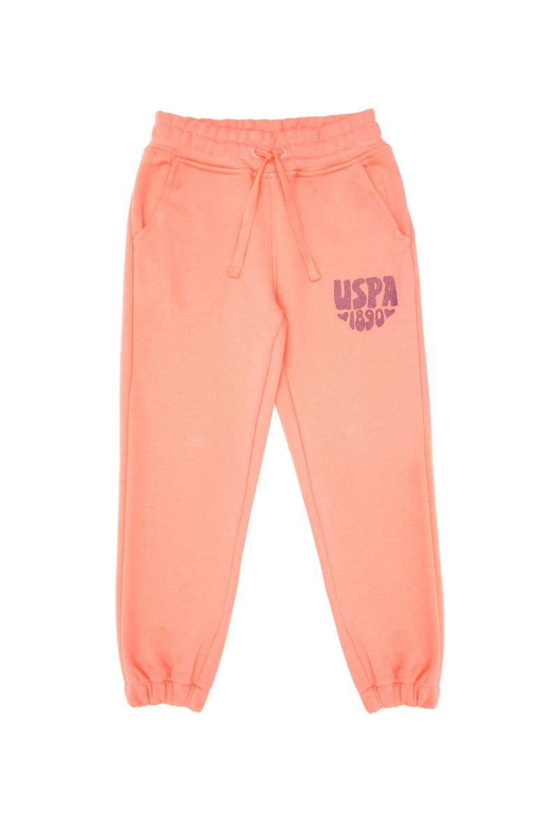Kız Çocuk Neon Pembe Simli Baskı Detaylı Jogger Eşofman Altı - 50316849034