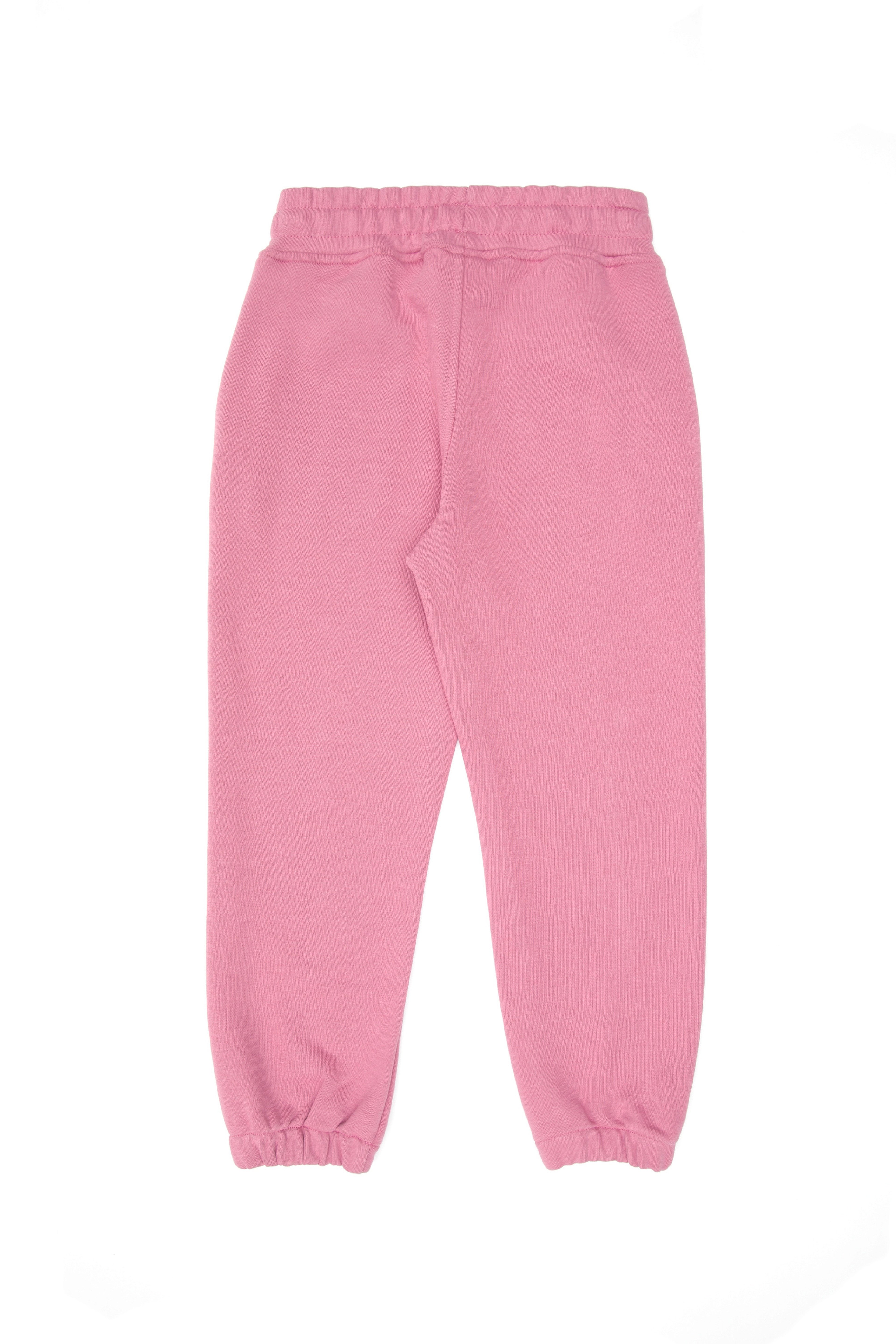Kız Çocuk Pembe Simli Baskı Detaylı Jogger Eşofman Altı