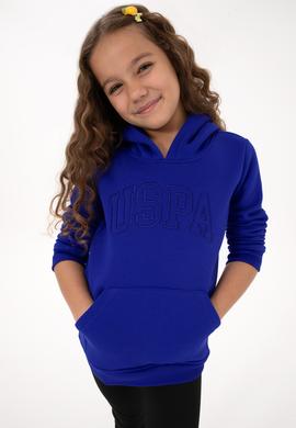 Kız Çocuk Mor Basic Kapüşonlu Şardonlu Basic Sweatshirt - 50314311021