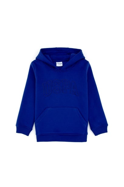 Kız Çocuk Mor Basic Kapüşonlu Şardonlu Basic Sweatshirt