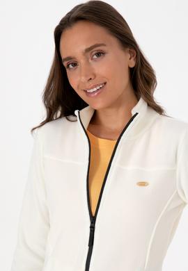 Kadın Krem Fermuarlı Dik Yaka Polar Sweatshirt - 50316729073