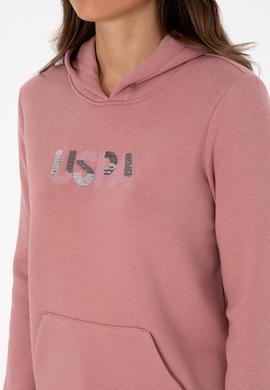 Kadın Gül Kurusu Kapüşonlu Basic Sweatshirt - 50307711109