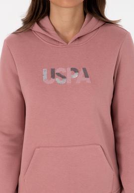 Kadın Gül Kurusu Kapüşonlu Basic Sweatshirt - 50307711109