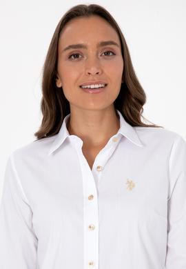 Kadın Beyaz Uzun Kollu Basic Gömlek - 50308024005