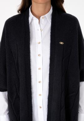 Kadın Açık Lacivert Triko Panço - 50310008001