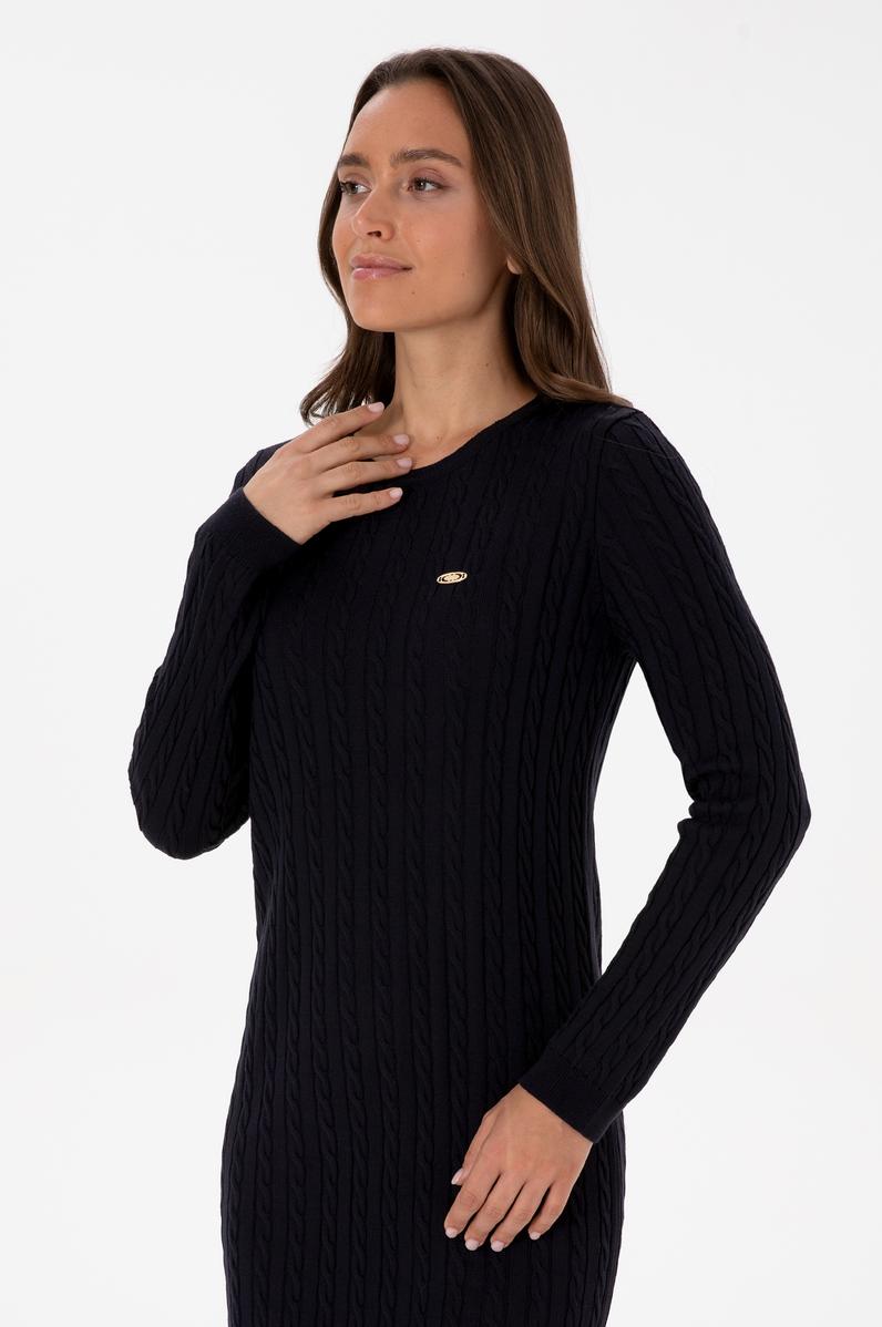 Kadın Lacivert Triko Elbise