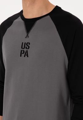 Erkek Bisiklet Yaka Regular Fit Siyah İnce Sweatshirt - 50315420037