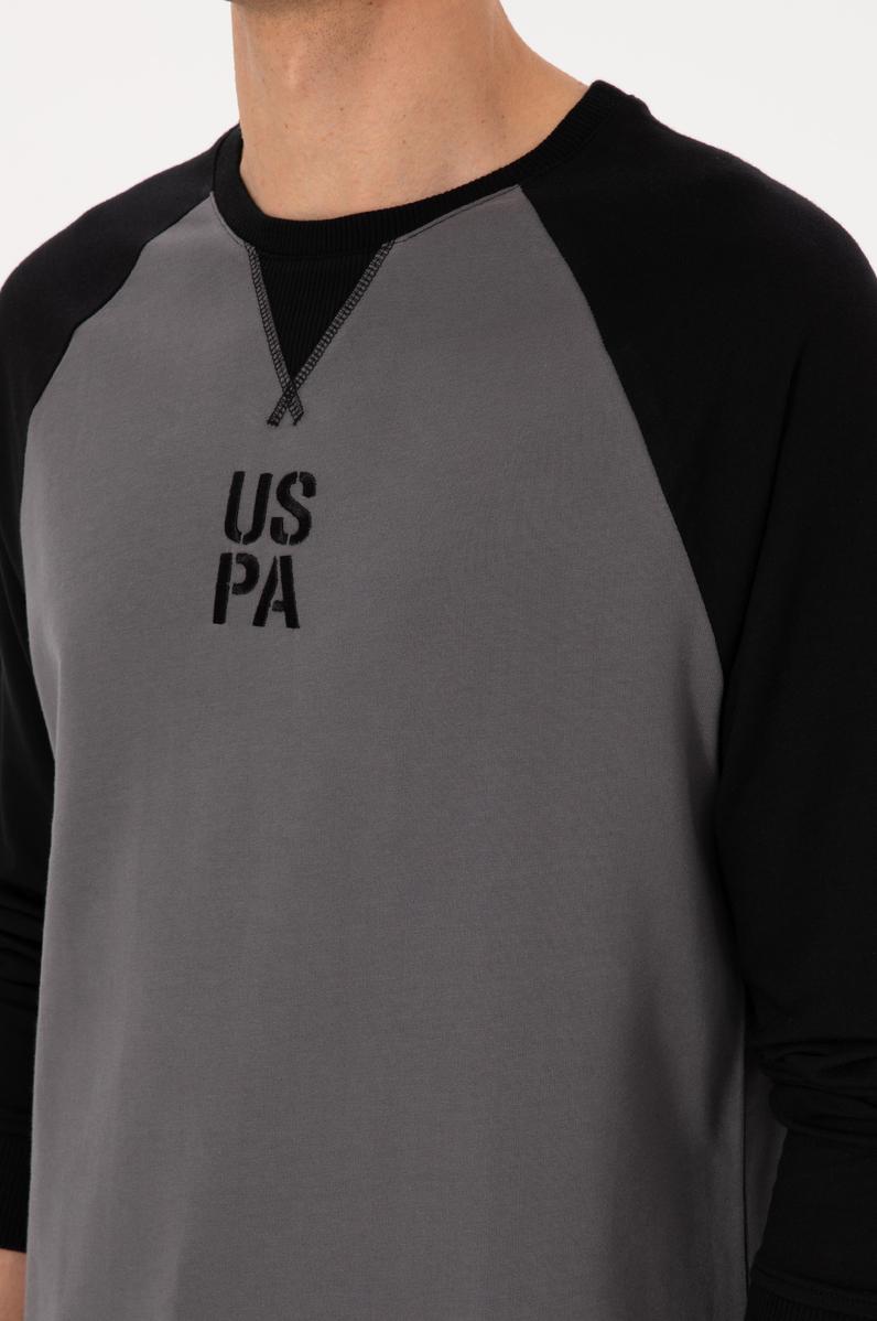 Erkek Bisiklet Yaka Regular Fit Siyah İnce Sweatshirt