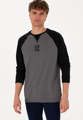 Erkek Bisiklet Yaka Regular Fit Siyah İnce Sweatshirt - 50315420037