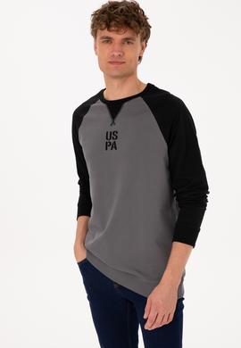 Erkek Bisiklet Yaka Regular Fit Siyah İnce Sweatshirt - 50315420037