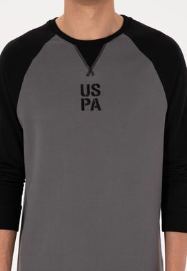 Erkek Bisiklet Yaka Regular Fit Siyah İnce Sweatshirt - 50315420037